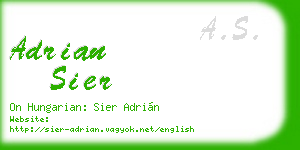adrian sier business card