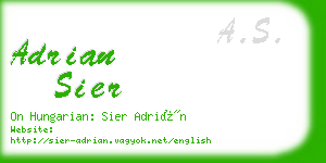 adrian sier business card